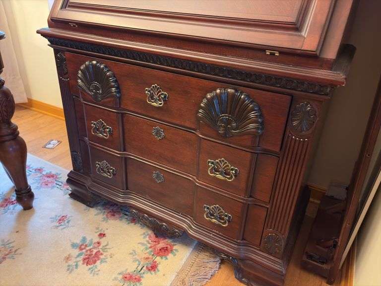 Kathy Ireland secretary - 90”H x 41”W x 21”D - flip top is damaged