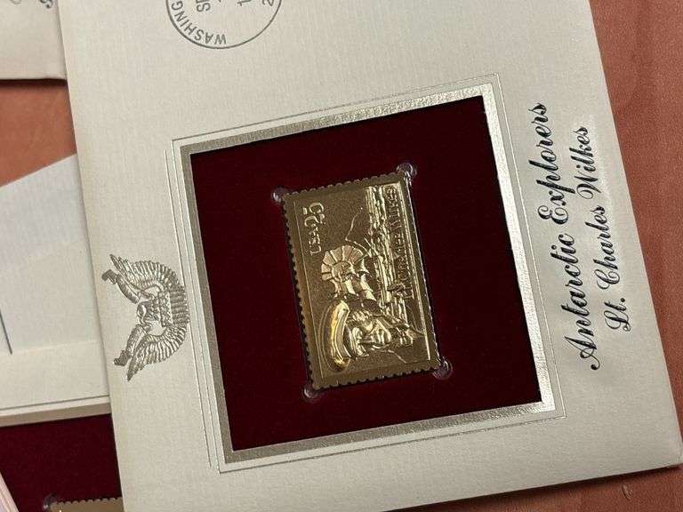 USPS gold Replica Commemorative Stamps
