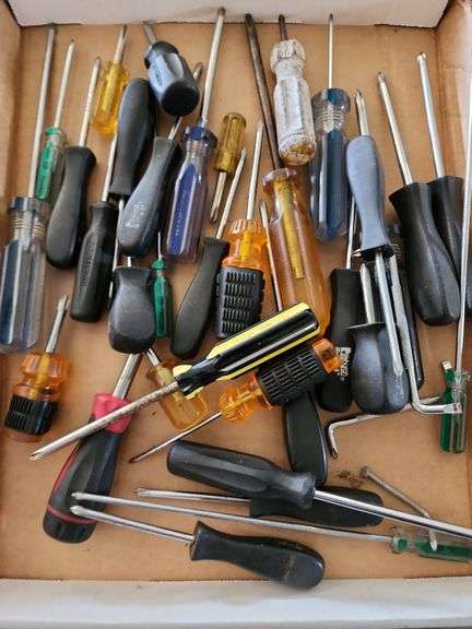 2 Flats of Assorted Screwdrivers