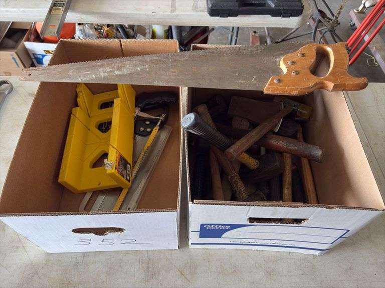 2 Box lots of Hammers and Saws image