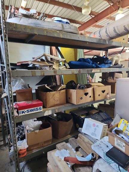 Warehouse Shelving Unit 96"x24"x108" with Contents image