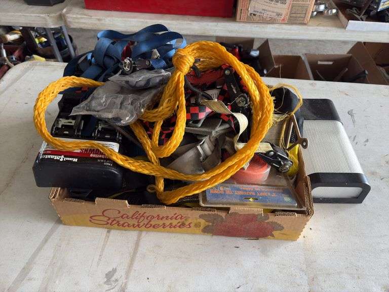 Large Group of Assorted Ratchet Straps and Misc image