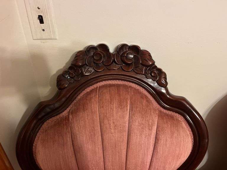 2 Floral Plush Chairs 46”