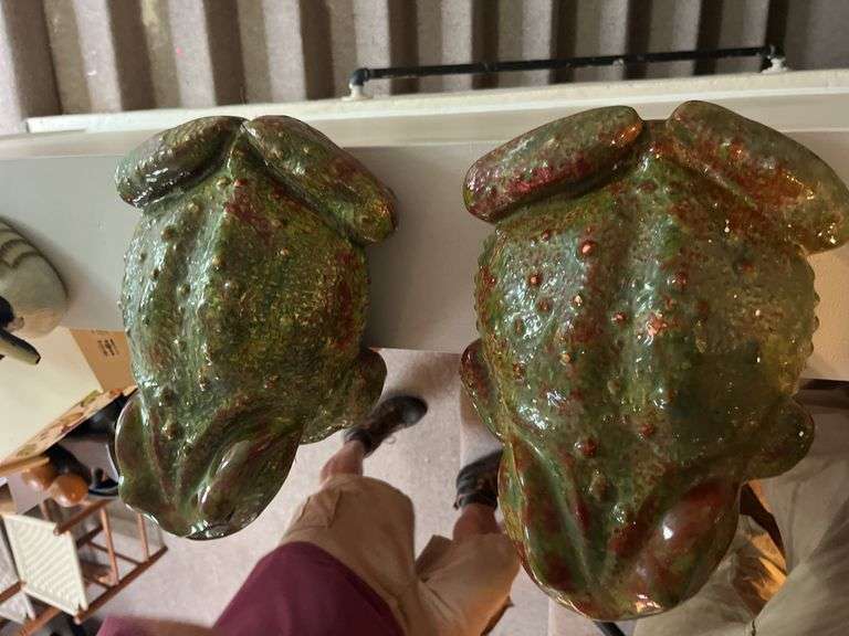 Pair of Ceramic Toads
