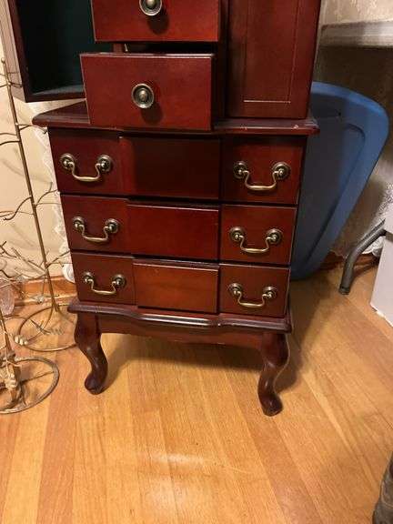 Jewelry Stand with Costume Jewelry  44”x16”x13
