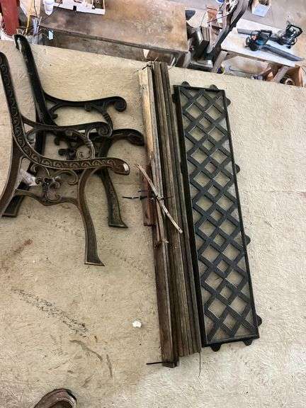 Vintage Cast Iron Bench