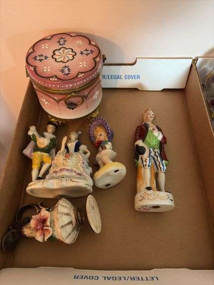 2 Box Lots of Assorted Figurines and Atlas