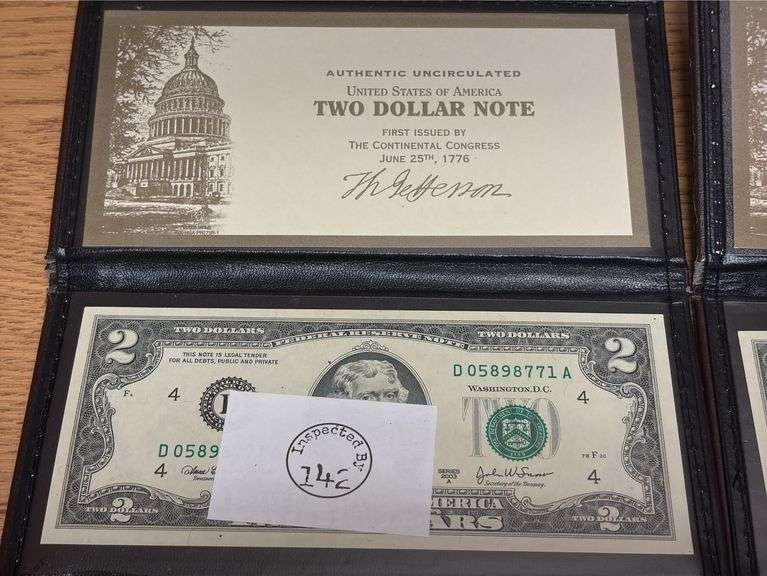 4 Uncirculated $2 Notes
