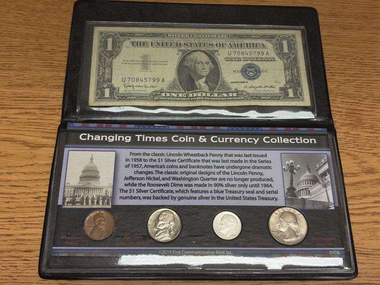 1957B $1 Silver Certificate & Changing Times Coin & Currency Collection image