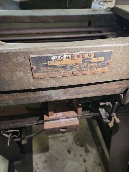 Johnson Model B Metal Band Saw on Wheels