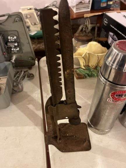Bottle Top Press and Vintage Thermoses