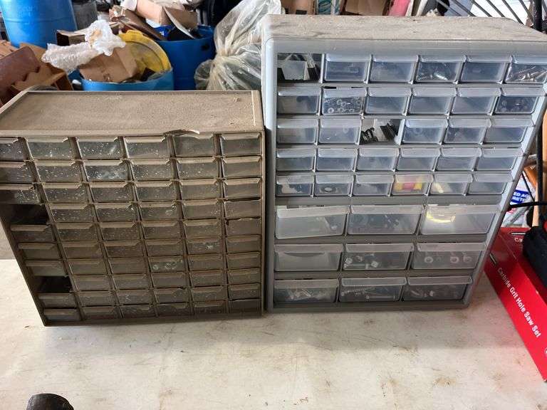 2 Parts Bins with Assorted Hardware