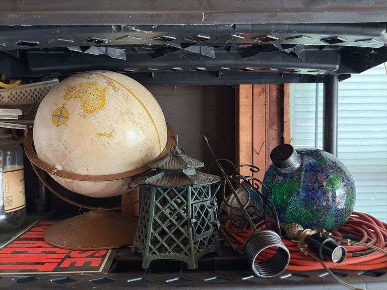 2 Plastic Storage Racks with Contents