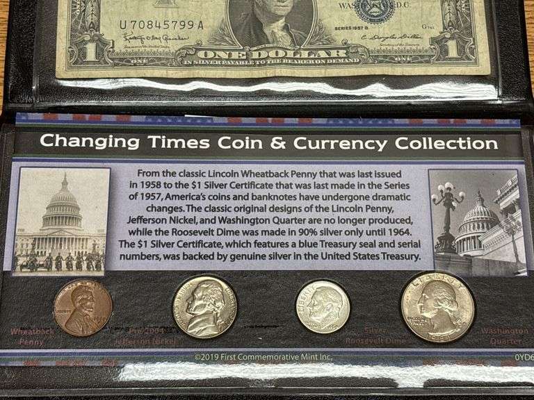 1957B $1 Silver Certificate & Changing Times Coin & Currency Collection