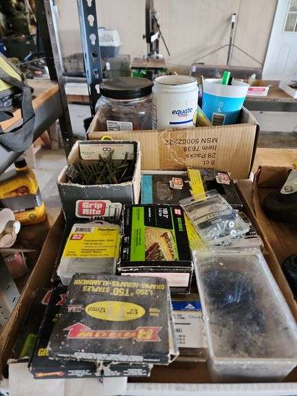 2 Shelves 48"x24"x69" and 36"x18"x72" and Contents - Assorted Hardware
