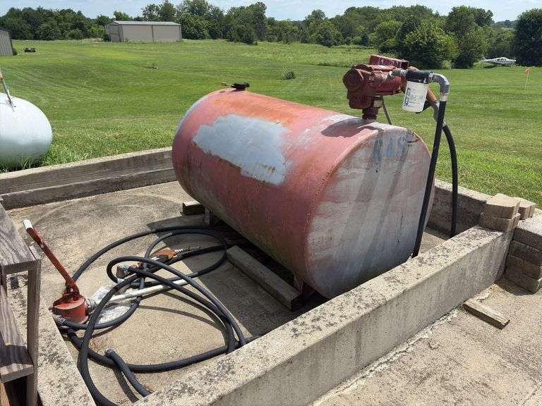 Fuel Tank - contents unknown, cap locked - 62”L x 38”D image