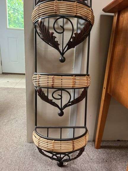 Metal Plant Shelf 3 Basket 43”