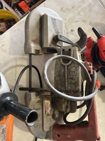 Milwaukee Bandsaw and Large Angle Grinder