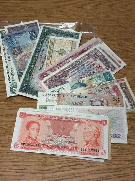 Assorted Foreign Paper Currency image