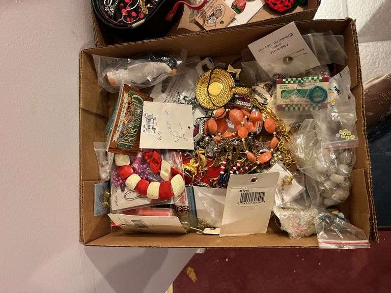 Costume Jewelry and Box
