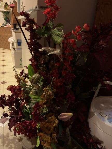 Assorted Floral Decor and Cooler