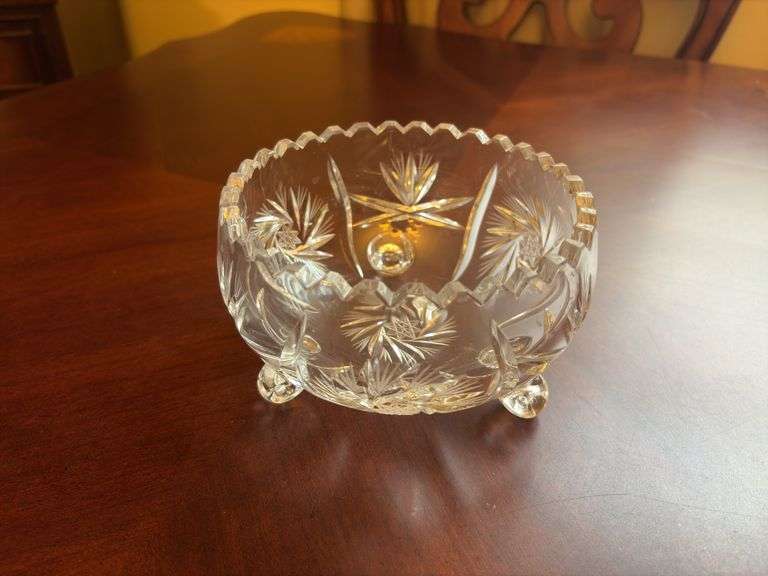 Crystal Footed Candy Bowl