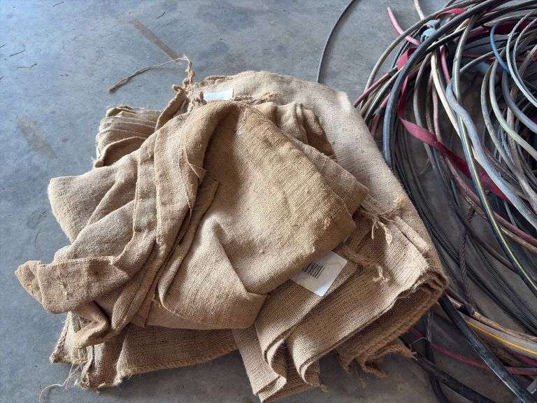 Assorted Steel Cable, Jumper Cables, Burlap
