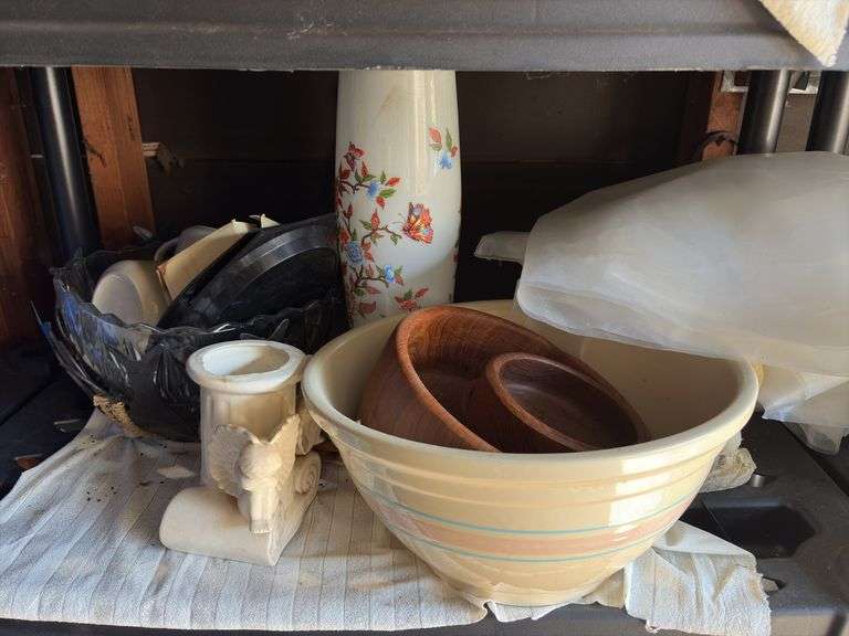 2 Plastic Storage Racks with Contents