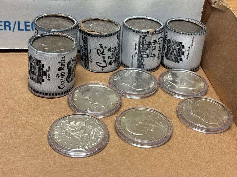 (18) Rolls of Eisenhower $1 Dollar Coins - $15 in each roll