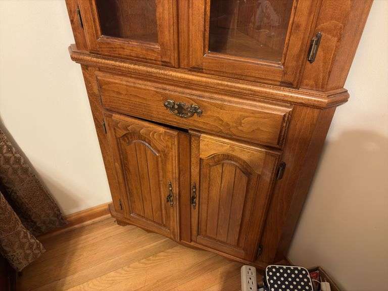 Glass Front Corner Cabinet - 71”H x 20”D x 36”W