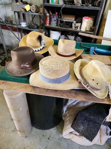 1 Felt Hat and 4 Straw Hats image