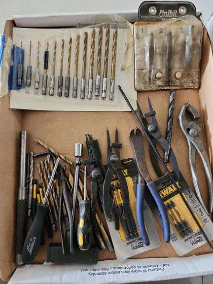 2 Flats Assorted Wrenches, Drill Bits, O-Ring