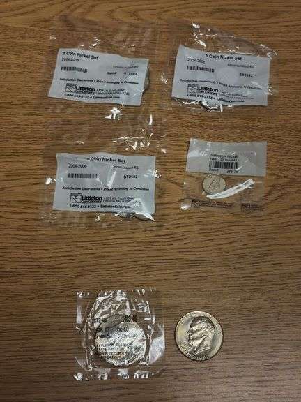 Jefferson Nickels and (2) Eisenhower $1 Coins image