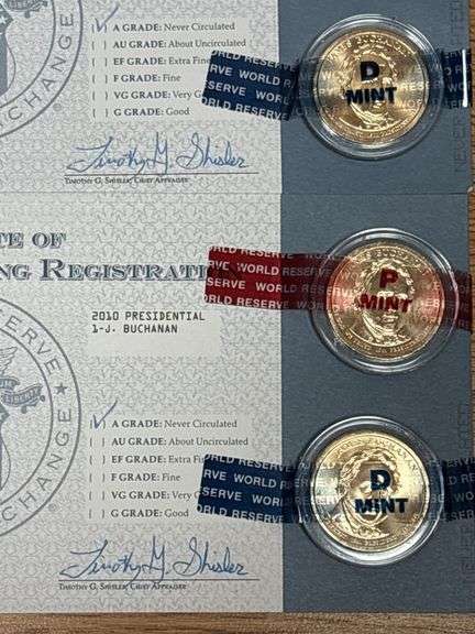 Assorted Presidential $1 Coins