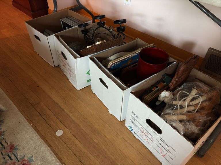 4 Box Lots of Assorted Home Decor