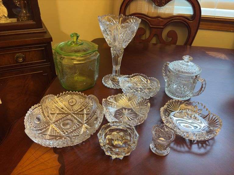 Assorted Cut Glass Bowls and Misc
