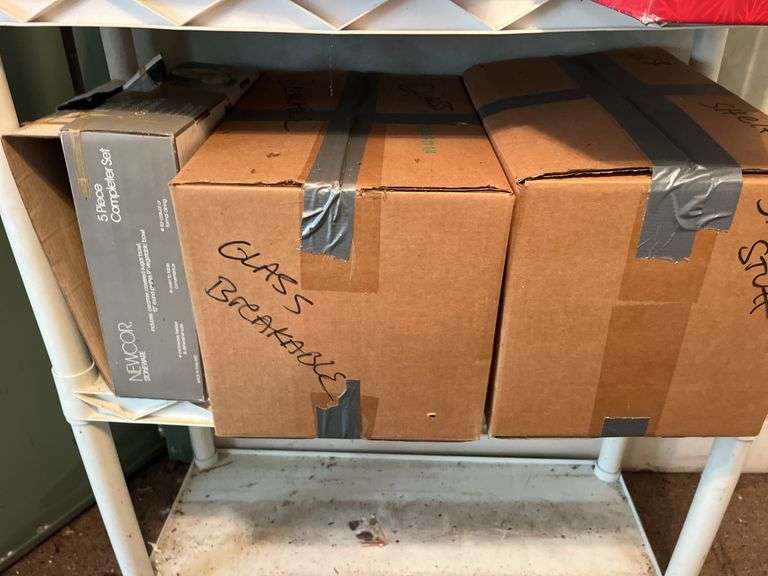 Plastic Shelf with Contents