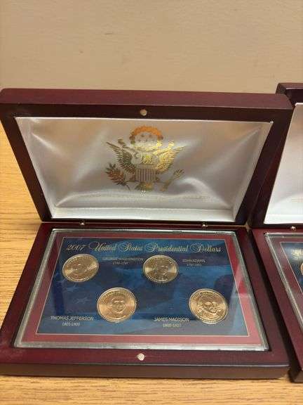(3) 2007 United States Presidential Dollar Coin Sets
