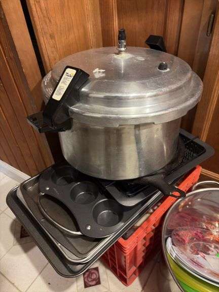 Pressure Cooker and Assorted Pots and Pans