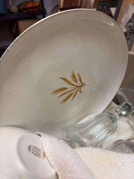 Tote of Dishes and Glassware