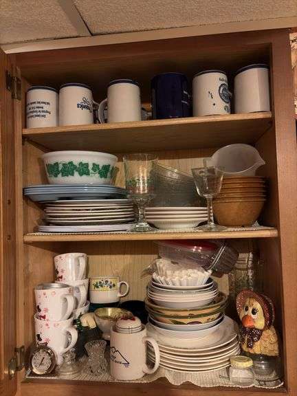 Contents of 3 Kitchen Cabinets