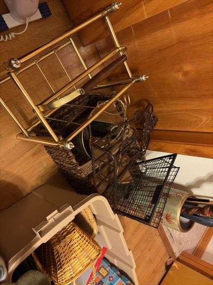 Assorted Magazine Racks, Umbrella Stand, Decor, Misc