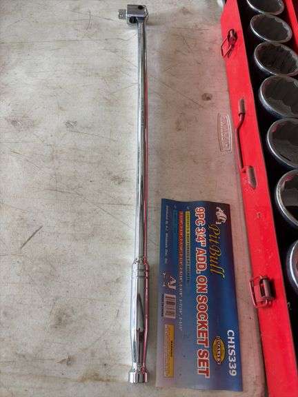1/2” Breaker Bar & 3/4” SAE 12pt Socket Set