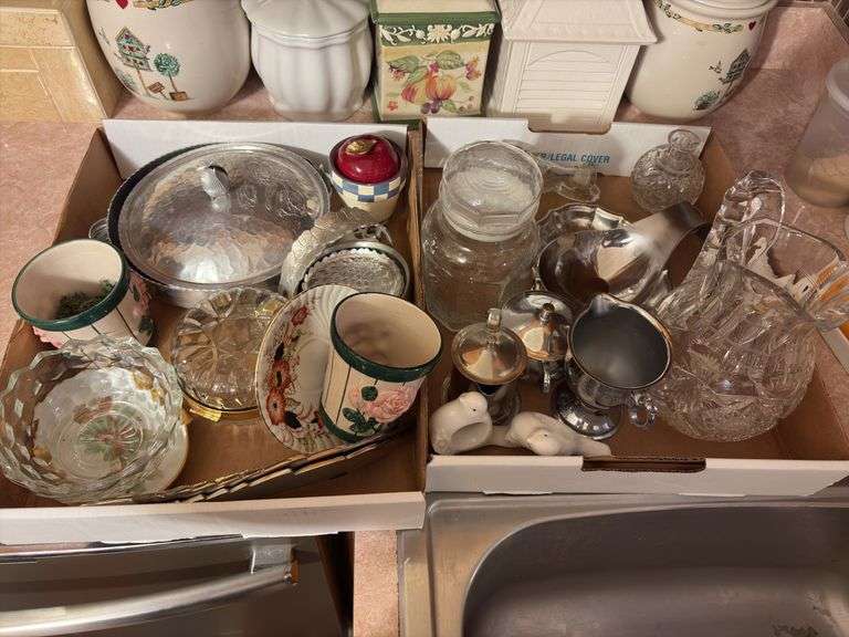 2 Box Lots of Assorted Glassware