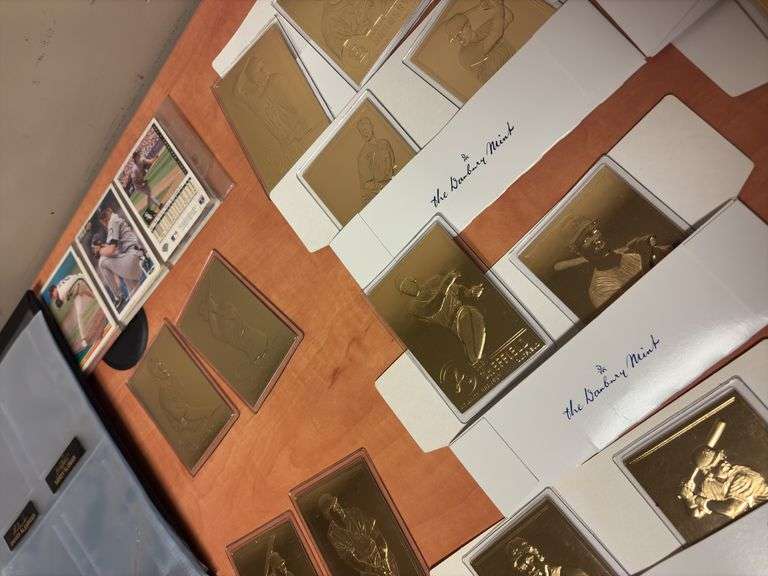 Collection of Danbury Mint 22K Gold Baseball Cards
