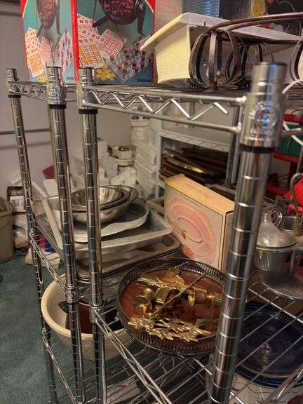 2 Wire Shelf Racks - contents NOT included - 54”h x 36”W x 14”D