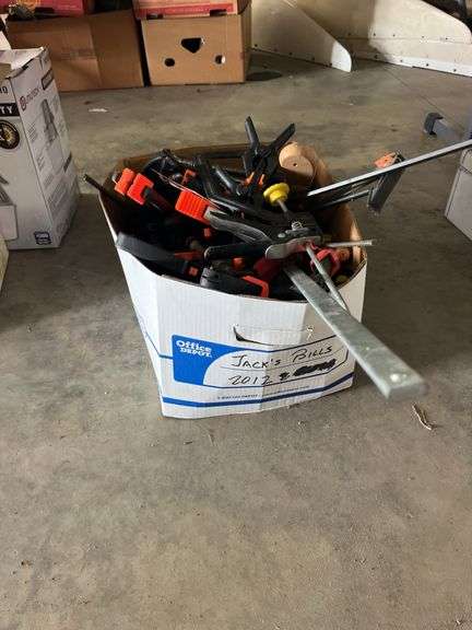 Box Lot of Clamps