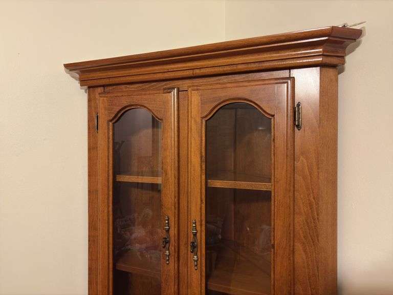 Glass Front Corner Cabinet - 71”H x 20”D x 36”W