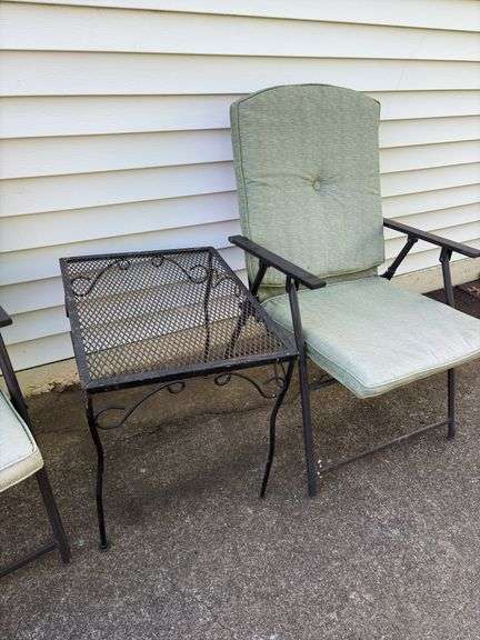 2 Patio Chairs and Side Table