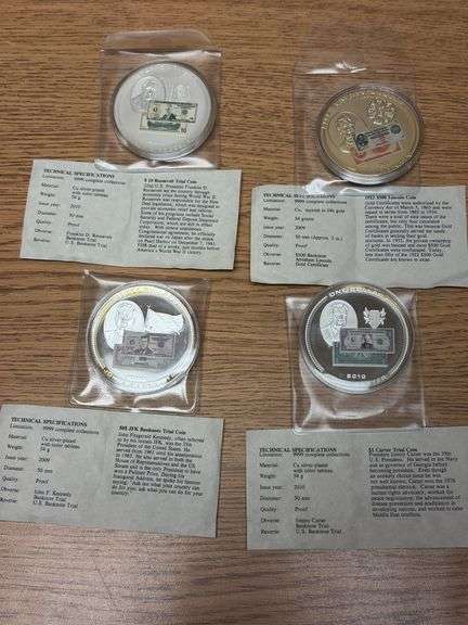 (4) Commemorative Replica Coins image